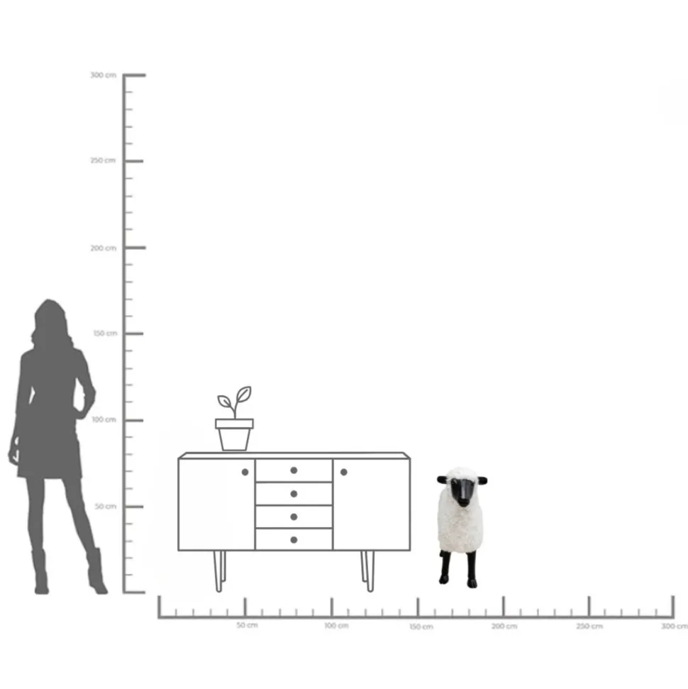 Deko Figur Bathilde Weiß 73cm