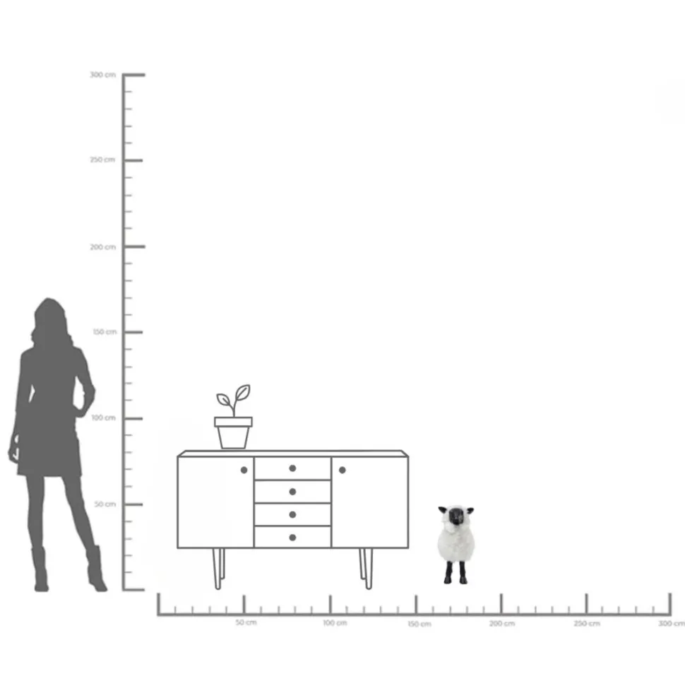 Deko Figur Bathilde Weiß 48cm