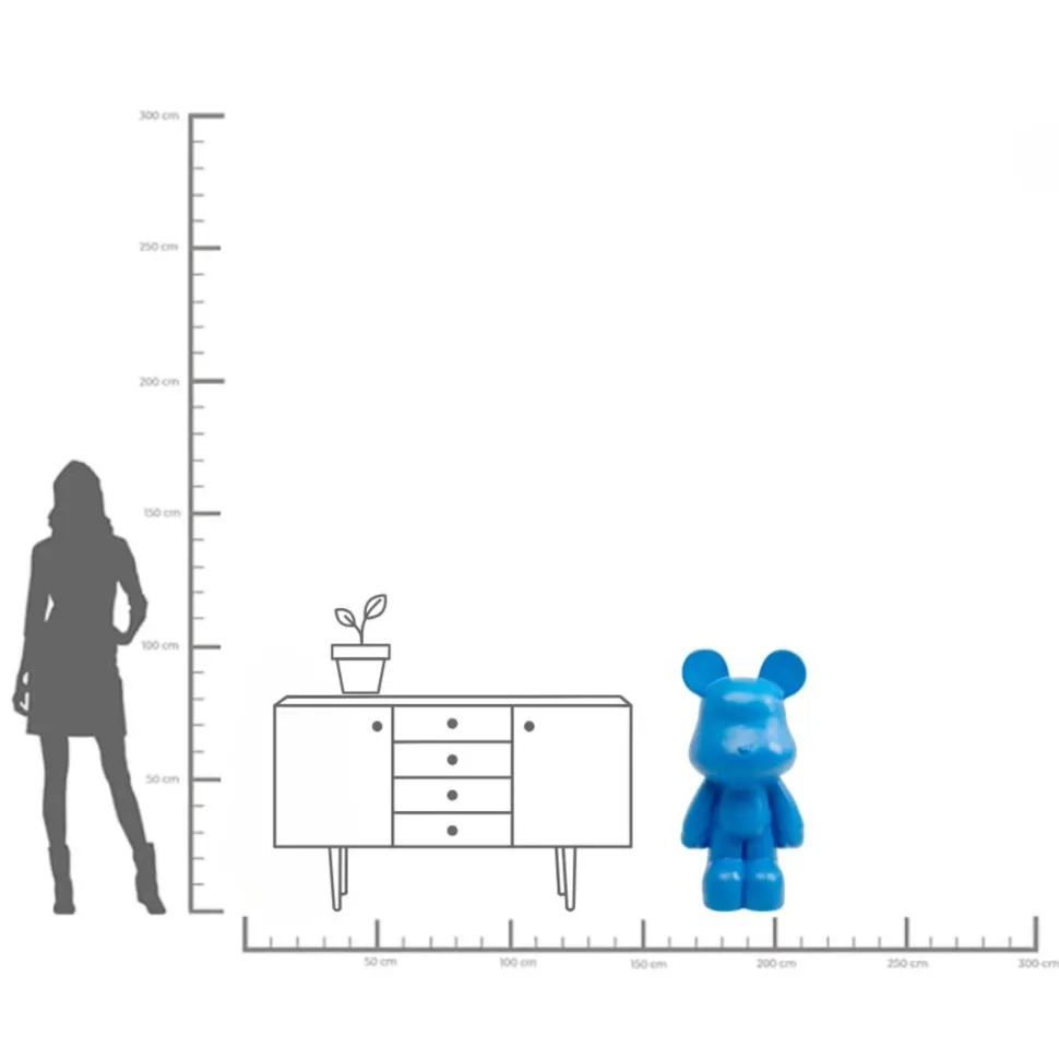 Deko Figur Bear Blau 101cm