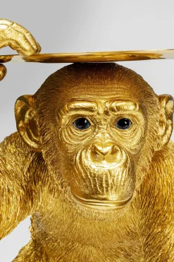 Deko Figur Butler Playing Chimp Gold 52cm