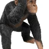 Deko Figur Butler Playing Chimp Schwarz 52cm