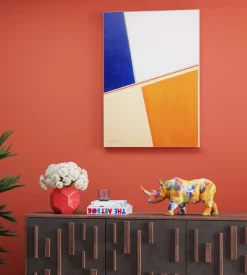 Deko Figur Colored Rhino 17cm