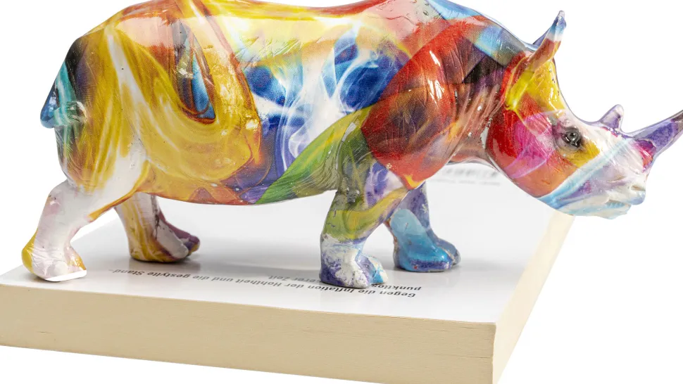 Deko Figur Colored Rhino 17cm