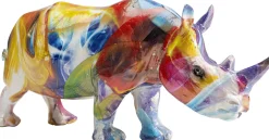 Deko Figur Colored Rhino 17cm