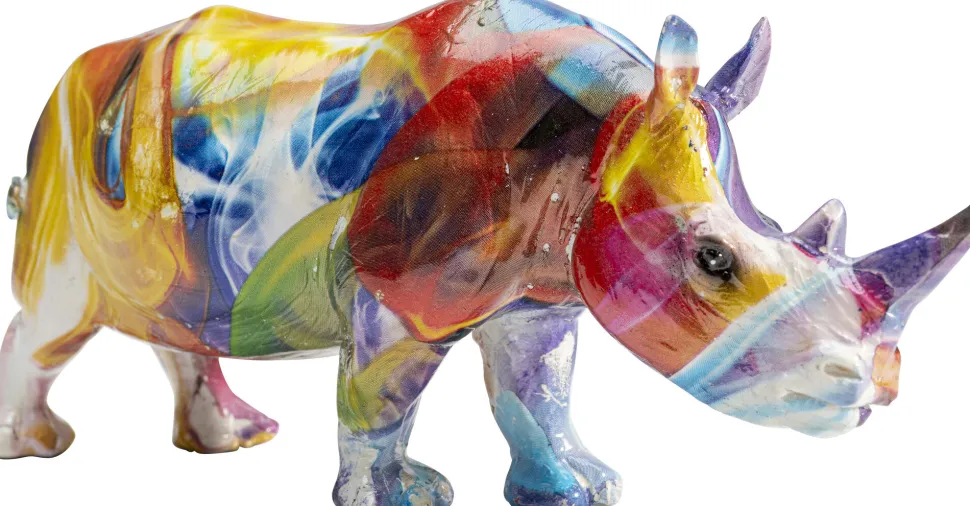 Deko Figur Colored Rhino 17cm