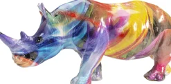 Deko Figur Colored Rhino 17cm