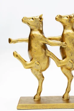 Deko Figur Dancing Cows Gold 40cm