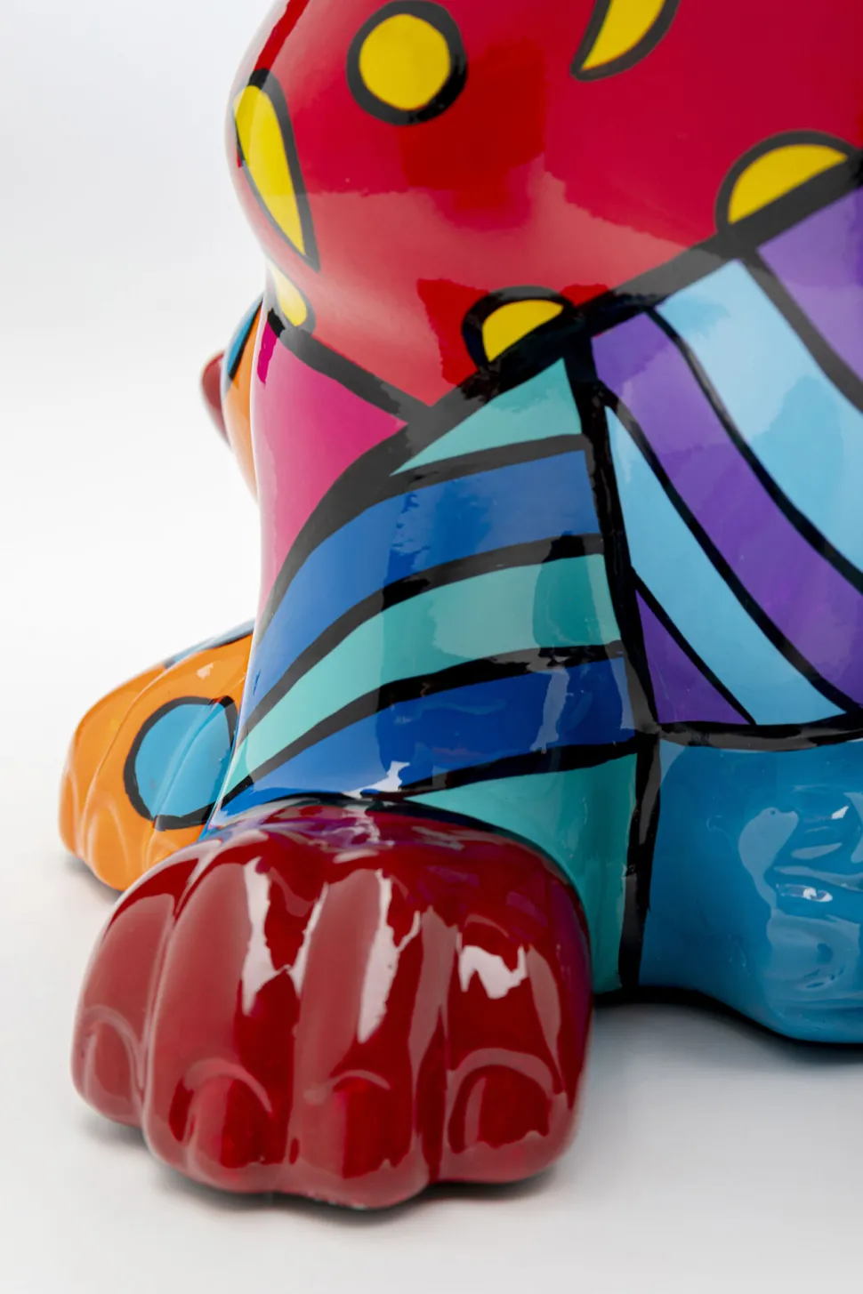 Deko Figur Dog Patchwork 35cm