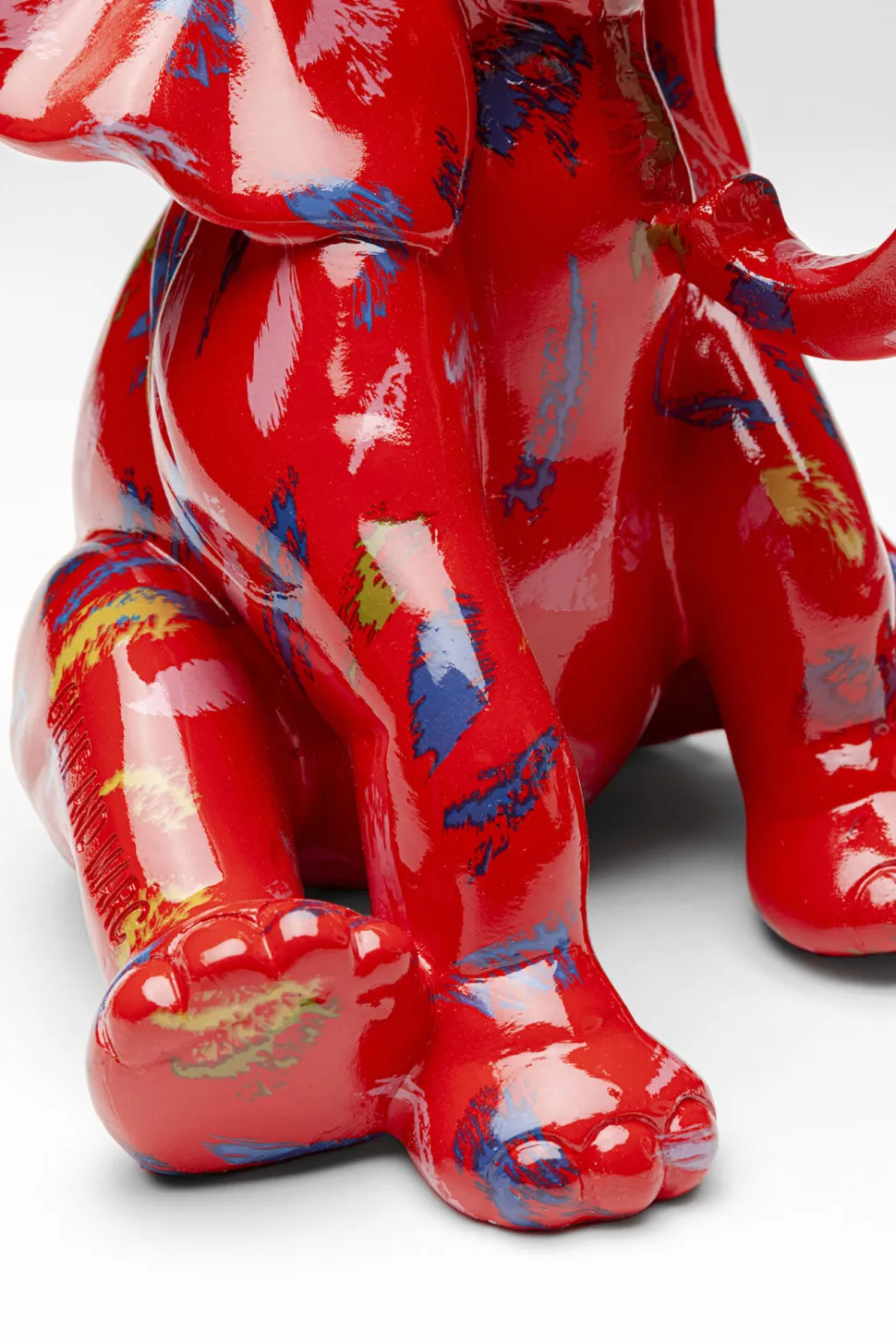 Deko Figur Elephant Dots Rot 18cm