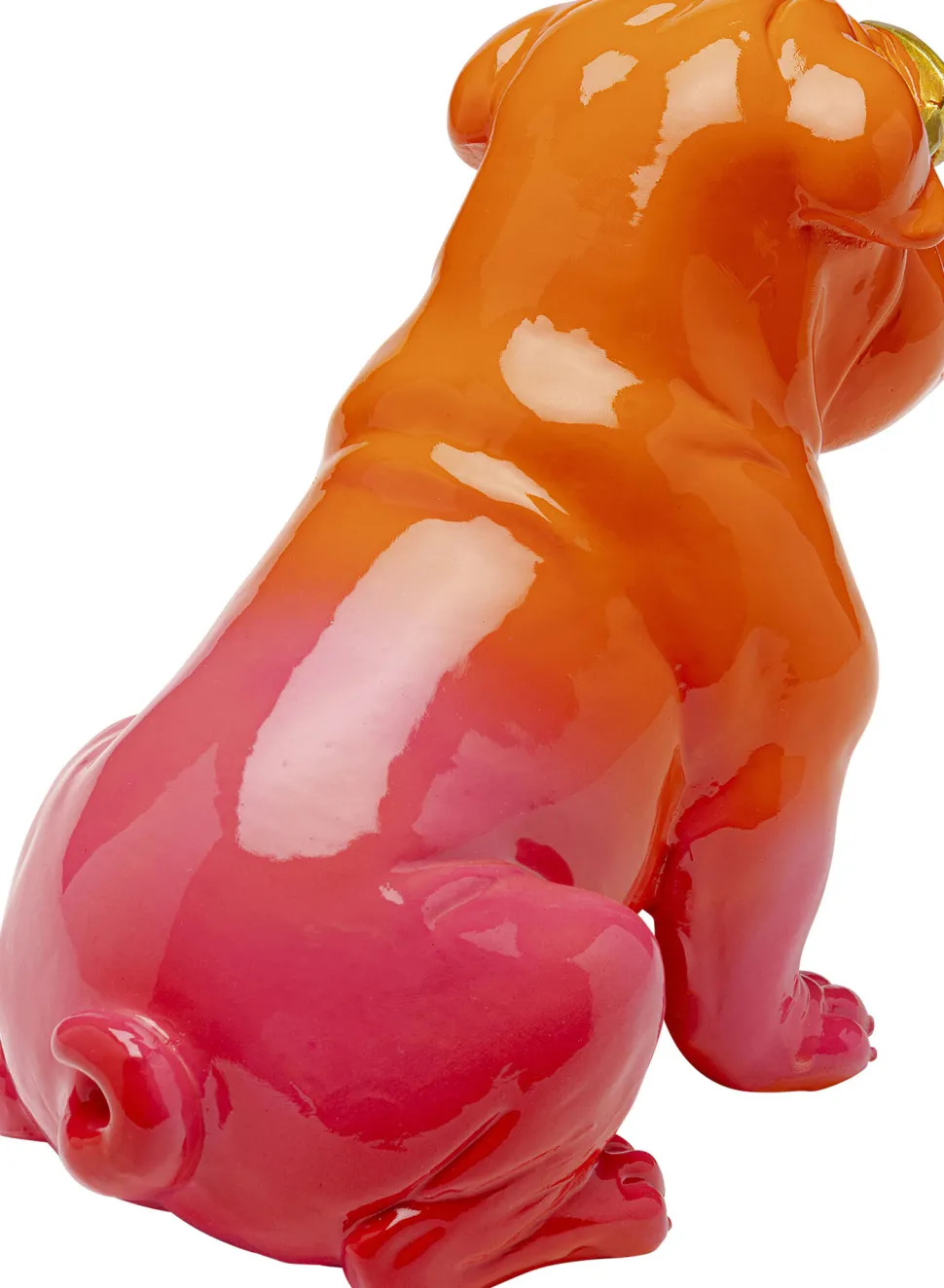 Deko Figur Fashion Dog Orange 17cm