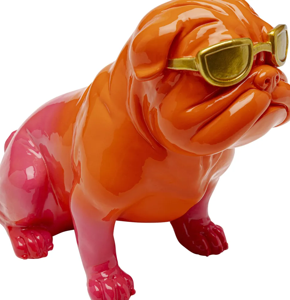 Deko Figur Fashion Dog Orange 17cm