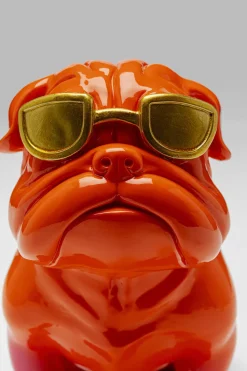 Deko Figur Fashion Dog Orange 17cm