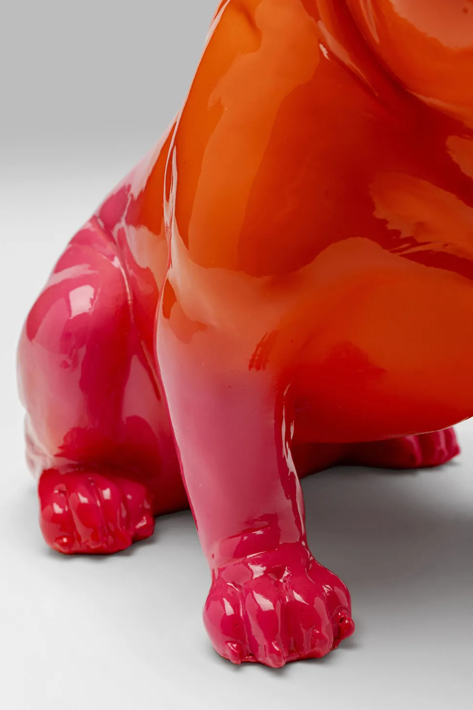 Deko Figur Fashion Dog Orange 17cm