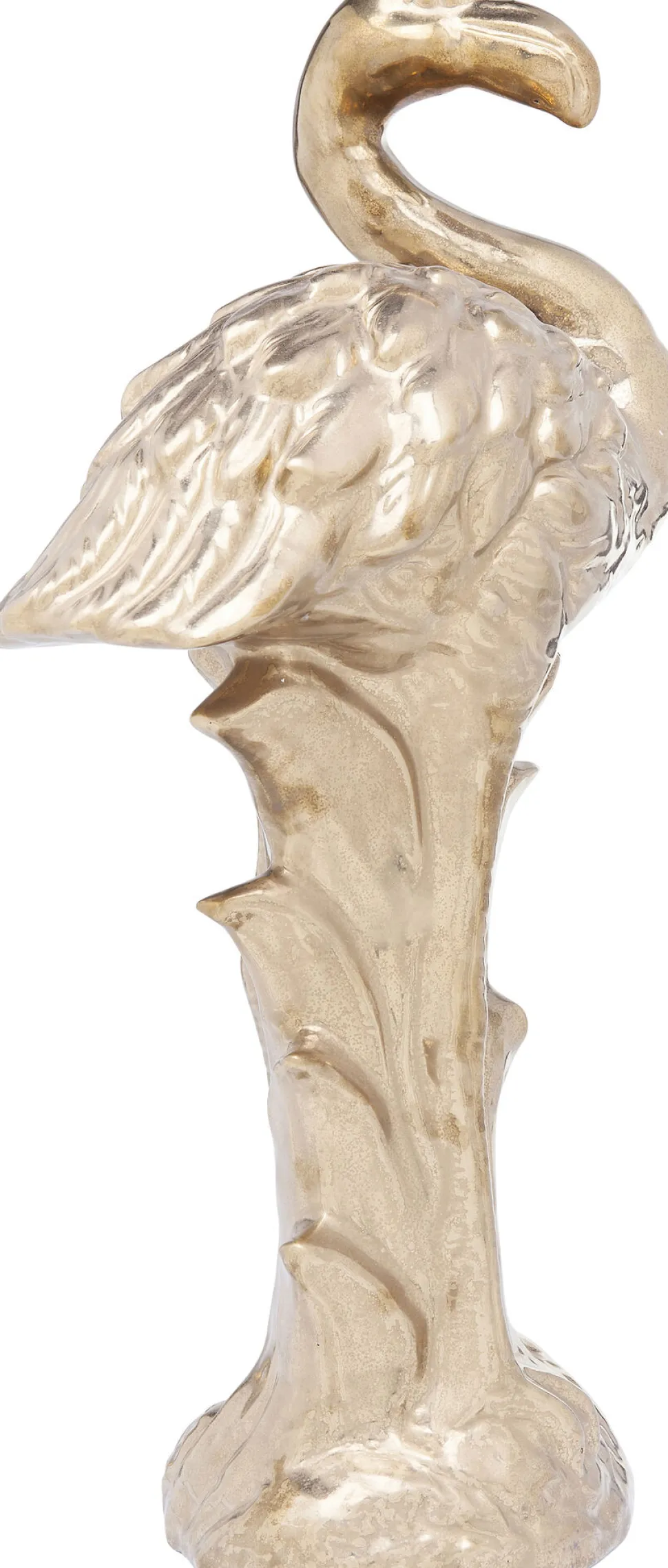 Deko Figur Flamingo Front Gold