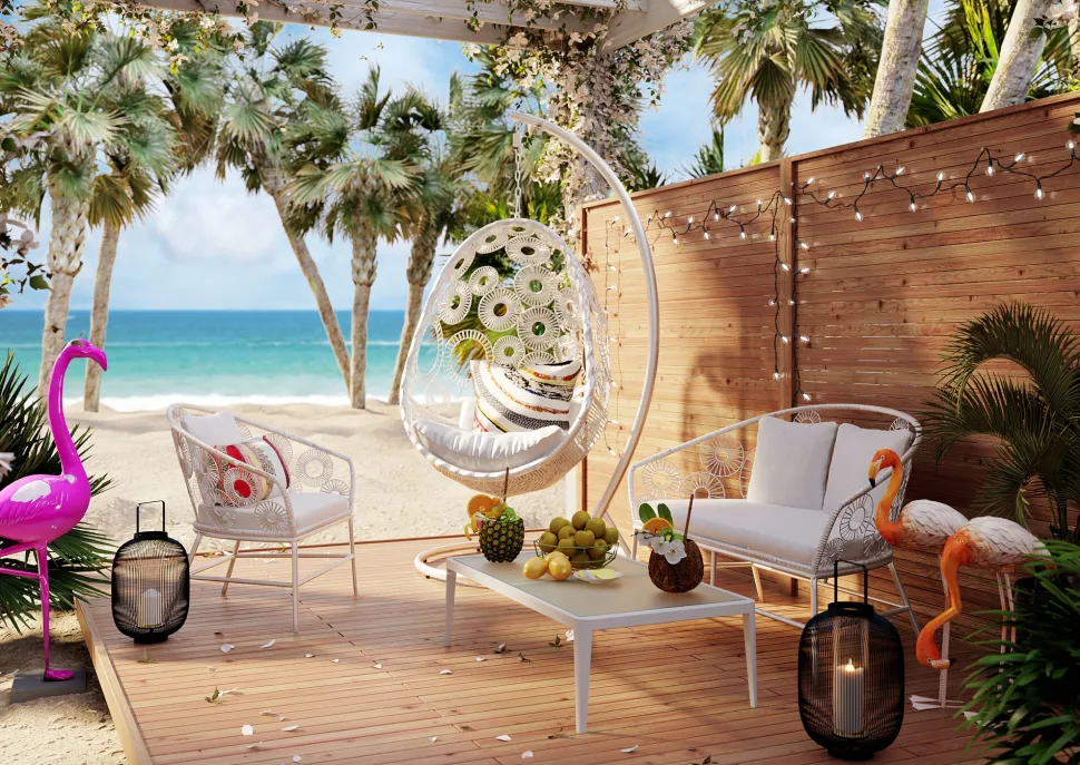 Deko Figur Flamingo Road 75cm