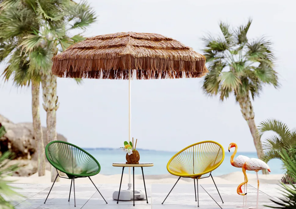 Deko Figur Flamingo Road 75cm