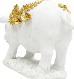 Deko Figur Flower Pig Weiß 21cm
