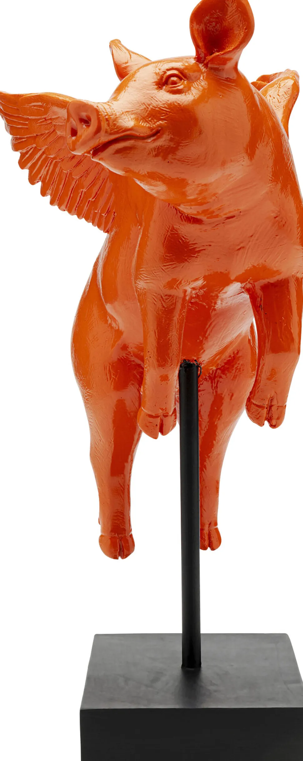 Deko Figur Flying Pig Orange 29cm