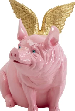 Deko Figur Flying Pig Pink 79cm