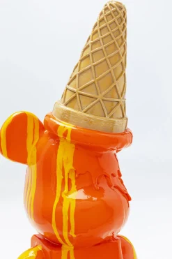 Deko Figur Gelato Bear Orange 40cm