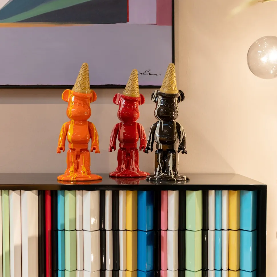 Deko Figur Gelato Bear Rot 40cm