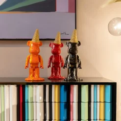 Deko Figur Gelato Bear Schwarz 40cm