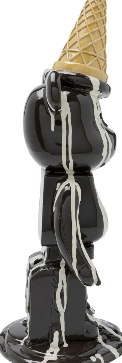 Deko Figur Gelato Bear Schwarz 40cm