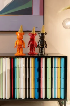 Deko Figur Gelato Bear Schwarz 40cm