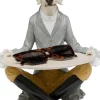 Deko Figur Gentleman Dog Tray 29cm
