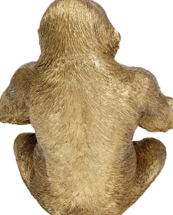 Deko Figur Gorilla Holding Bowl Gold 41cm