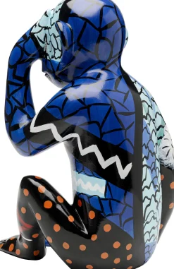 Deko Figur Graffiti Monkey Blau 39cm