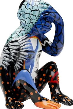 Deko Figur Graffiti Monkey Blau 39cm