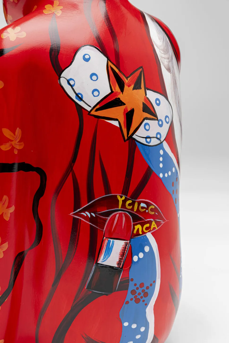 Deko Figur Graffiti Monkey Rot 39cm