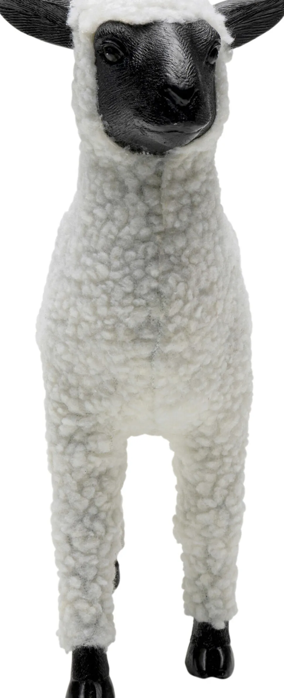 Deko Figur Happy Sheep Wool Weiß 28cm