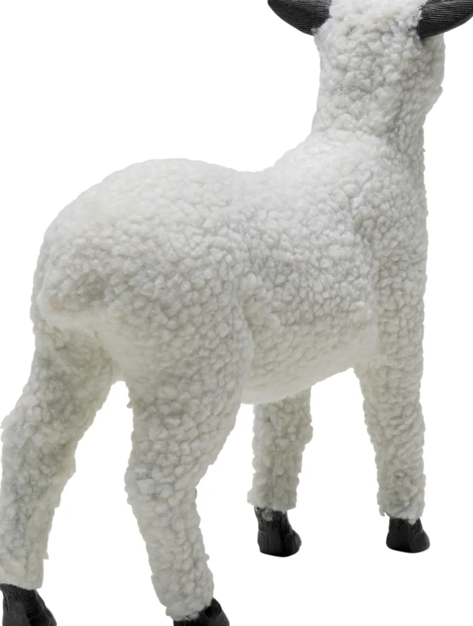 Deko Figur Happy Sheep Wool Weiß 28cm