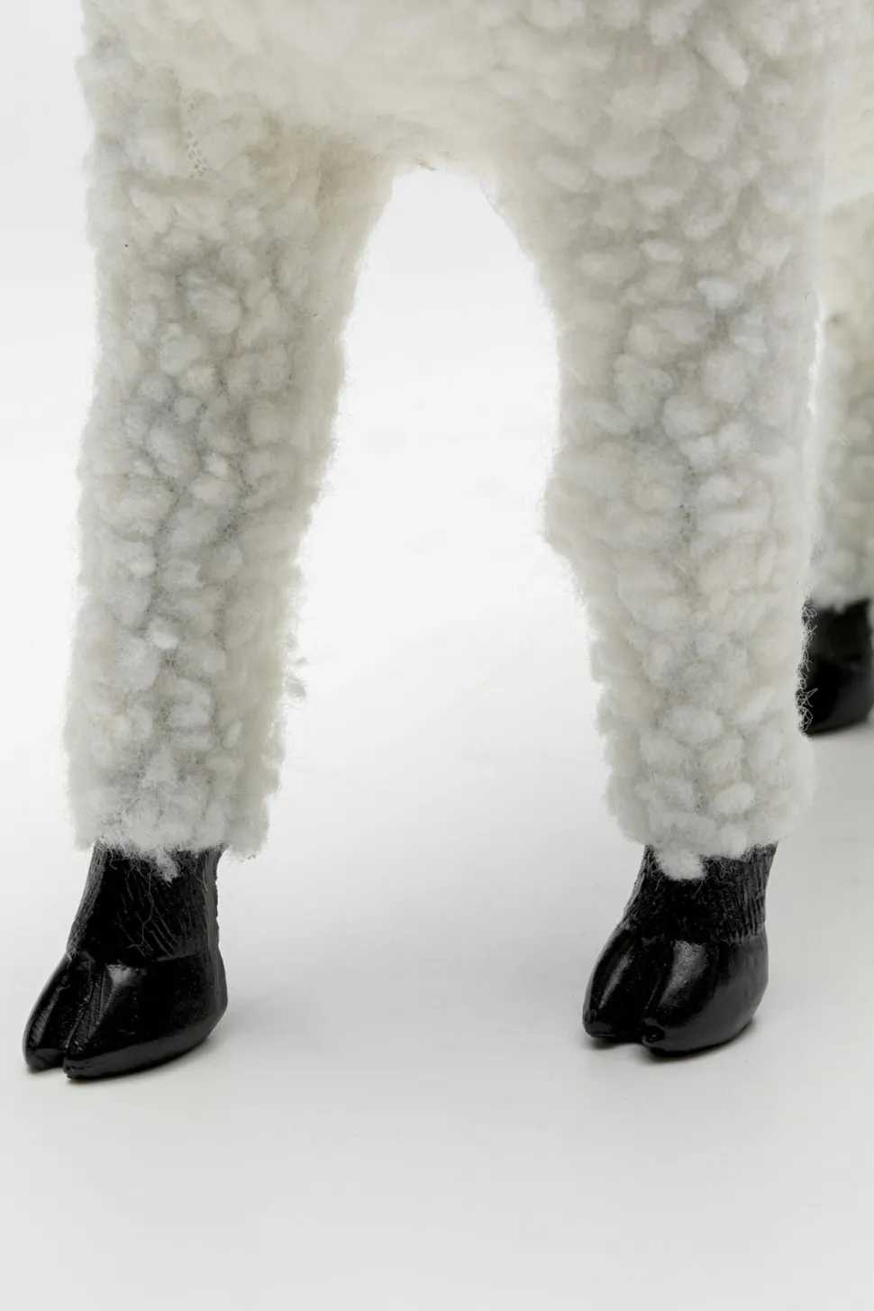 Deko Figur Happy Sheep Wool Weiß 28cm