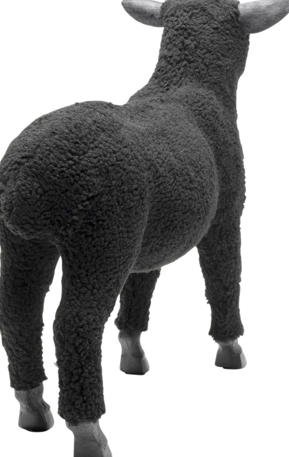 Deko Figur Happy Sheep Wool Schwarz 37cm