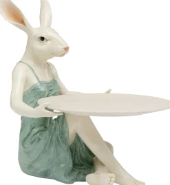Deko Figur Lady Rabbit Tray 29cm