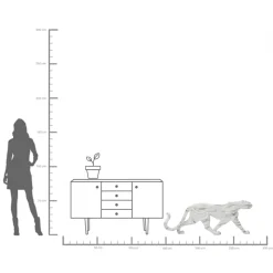 Deko Figur Leopard Marble 129cm