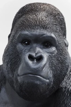 Deko Figur Monkey Gorilla Side XL Schwarz 76cm