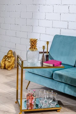 Deko Figur Monkey Gorilla Side Medium Gold 39cm