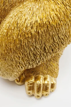 Deko Figur Monkey Gorilla Side Medium Gold 39cm