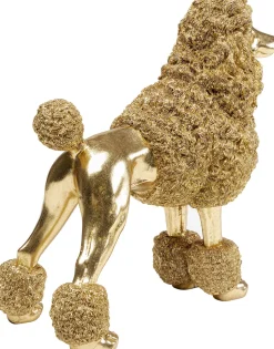 Deko Figur Mrs Poodle Gold 34cm