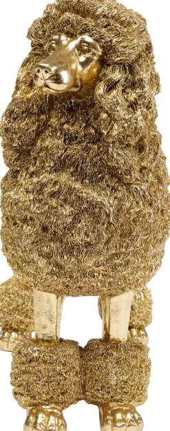 Deko Figur Mrs Poodle Gold 34cm