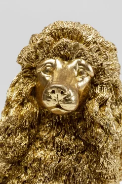 Deko Figur Mrs Poodle Gold 34cm