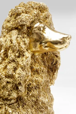Deko Figur Mrs Poodle Gold 34cm