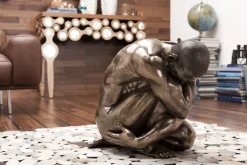 Deko Figur Nude Man Hug Bronze 54cm