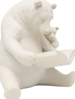 Deko Figur Reading Bears Greige