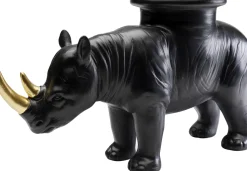 Deko Figur Rhino Schwarz 41cm