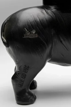 Deko Figur Rhino Schwarz 41cm